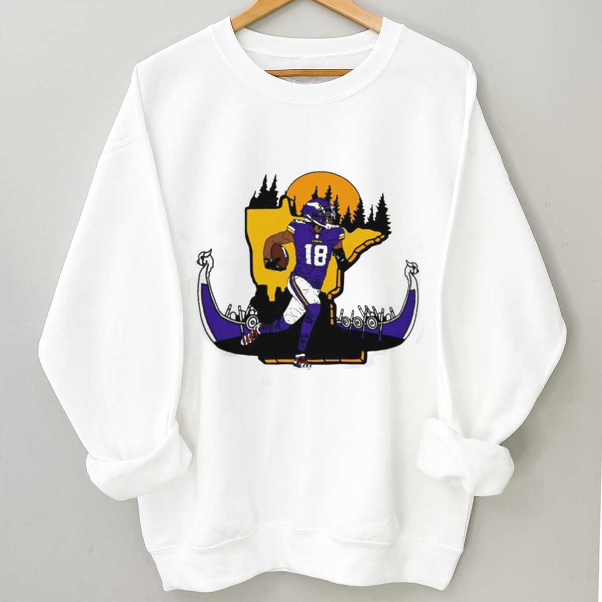 Justin Jefferson Player Number 18 Signature NFL T-shirt - Perfect for Fan