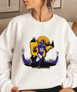 Justin Jefferson Player Number 18 Signature NFL T-shirt - Perfect for Fan