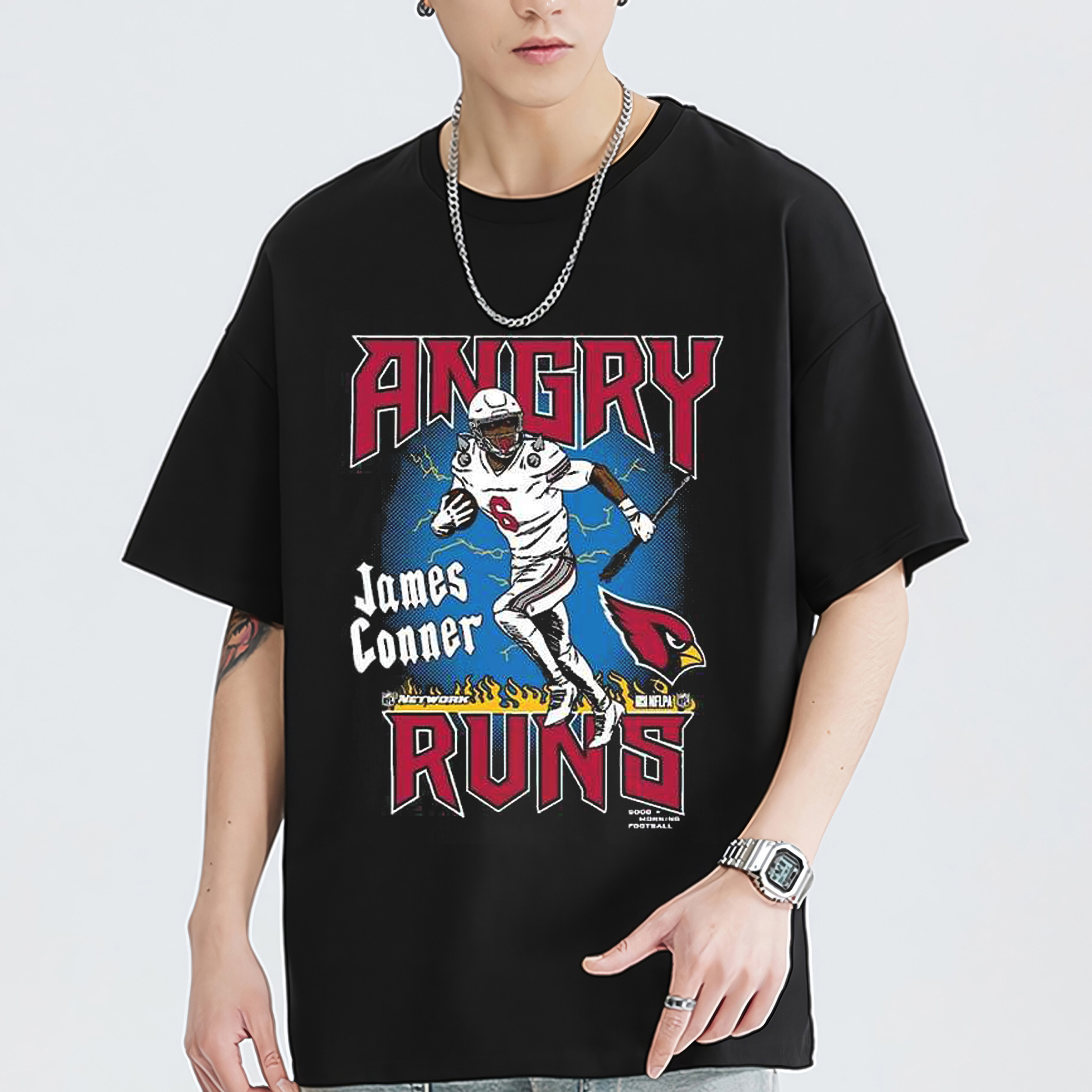 Kyle Brandt James Conner Cardinals Angry Runs Vintage Style T-shirt - Perfect for Fan Gift