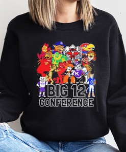 NCAA Big 12 Conference Mascots Vintage Style Shirt Sweatshirt Hoodie - Perfect for Fan Gift