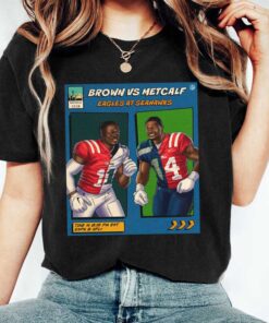 Philadelphia Eagles vs Seahawks Brown vs Metcalf NFL 2023 MNF Game Shirt - Fan Gift