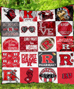 Custom Rutgers Scarlet Knights Personalized Quilt Bedding Set