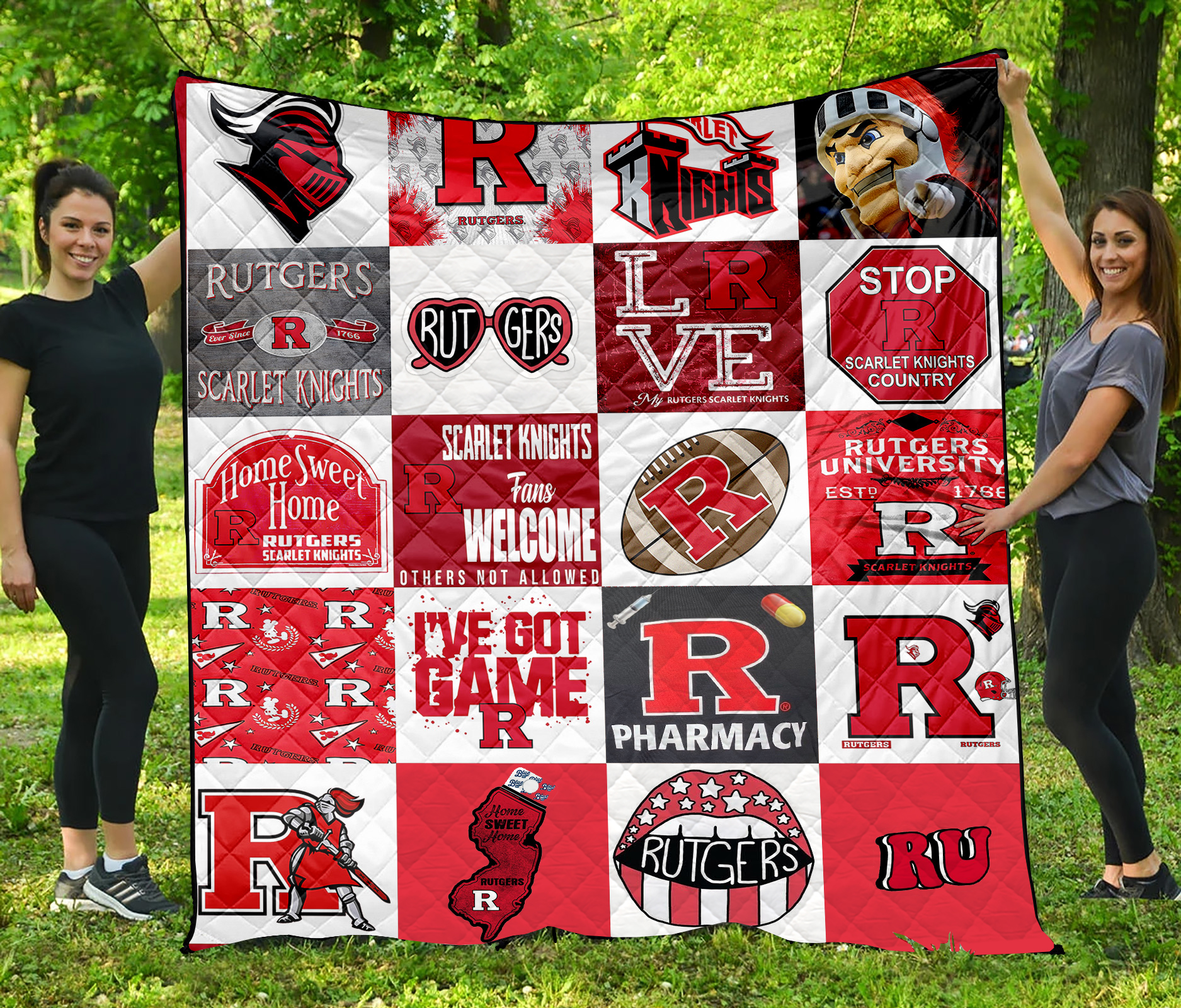 Custom Rutgers Scarlet Knights Personalized Quilt Bedding Set