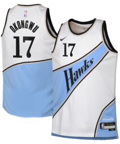 Atlanta Hawks Nike City Edition Swingman Jersey 2024 - Black - Onyeka Okongwu - Youth