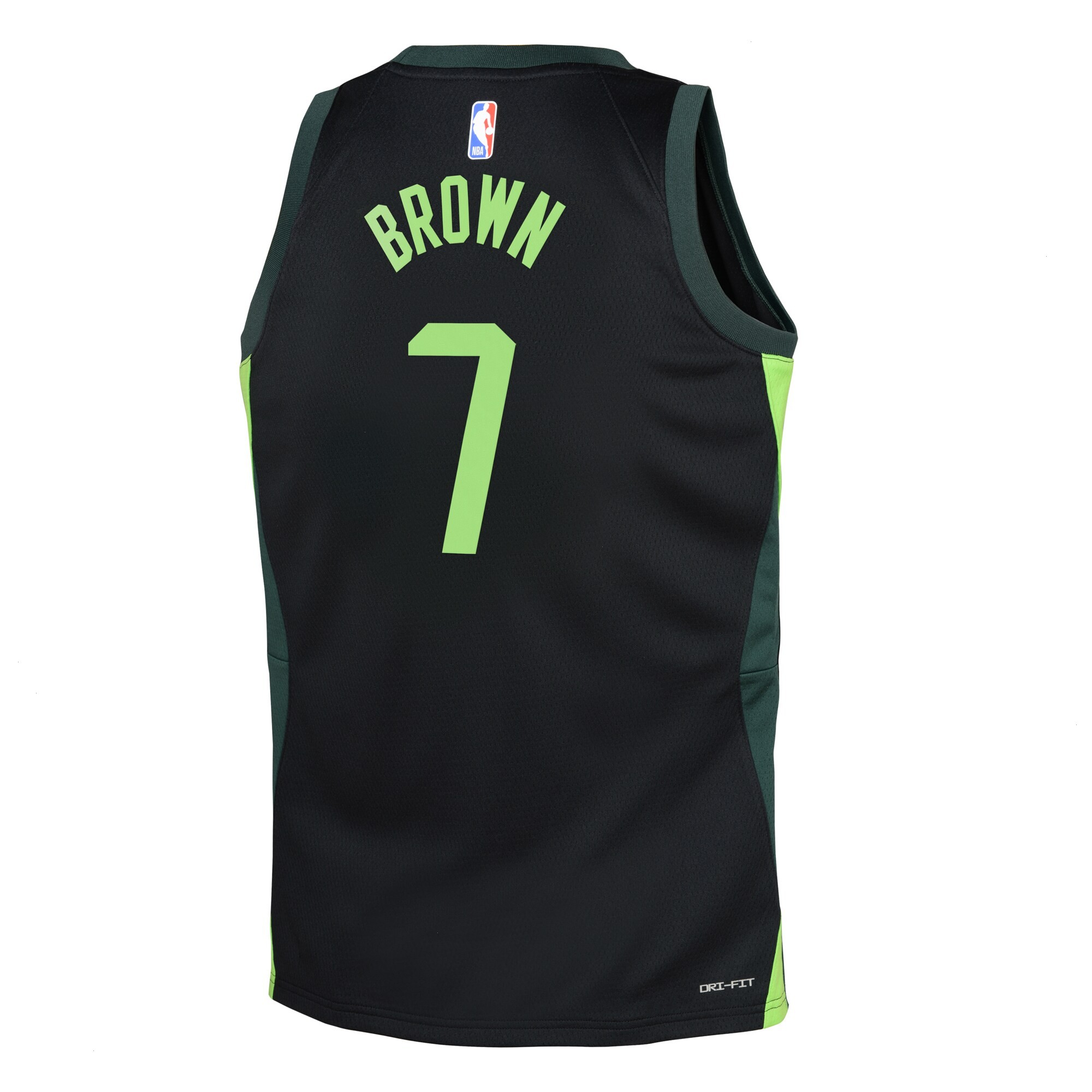 Boston Celtics Nike City Edition Swingman Jersey 2024 - Black - Jaylen Brown - Youth