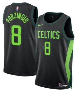 Boston Celtics Nike City Edition Swingman Jersey 2024 - Black - Kristaps Porzingis - Unisex