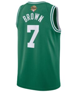 Boston Celtics Nike Icon Edition NBA Finals Patch 2024 Swingman Jersey - Kelly Green - Jaylen Brown - Youth