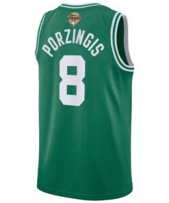 Boston Celtics Nike Icon Edition NBA Finals Patch 2024 Swingman Jersey - Kelly Green - Kristaps Porzingis - Youth