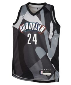Brooklyn Nets Nike City Edition Swingman Jersey 2024 - Black - Cam Thomas - Youth