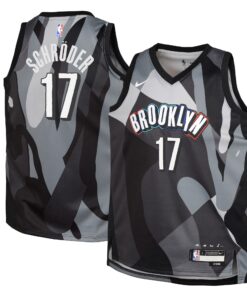 Brooklyn Nets Nike City Edition Swingman Jersey 2024 - Silver - Dennis Schroder - Youth