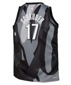 Brooklyn Nets Nike City Edition Swingman Jersey 2024 - Silver - Dennis Schroder - Youth