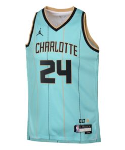 Charlotte Hornets Jordan Brand City Edition Swingman Jersey 2024 - Teal - Brandon Miller - Youth