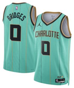 Charlotte Hornets Jordan Brand City Edition Swingman Jersey 2024 - Teal - Miles Bridges - Unisex