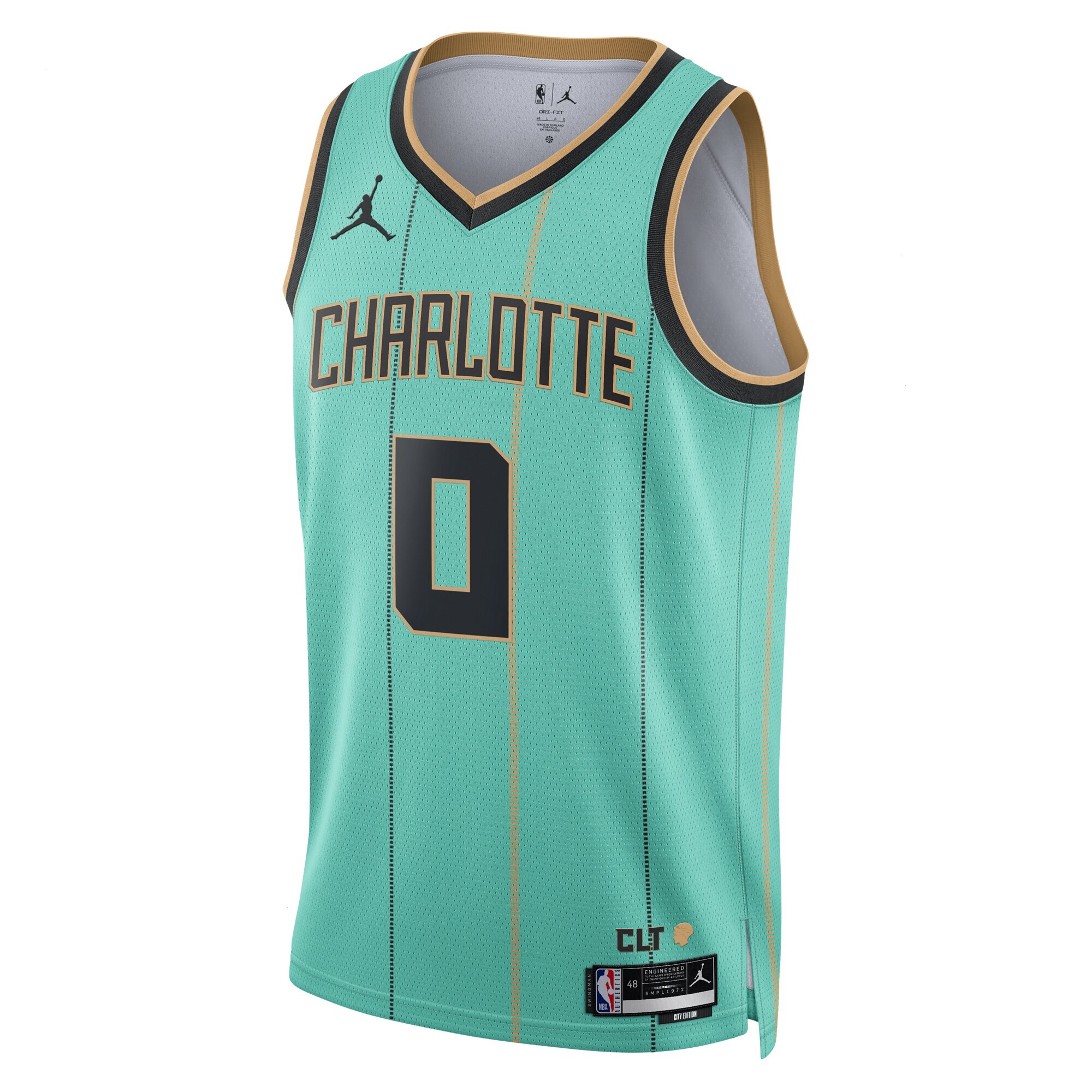 Charlotte Hornets Jordan Brand City Edition Swingman Jersey 2024 - Teal - Miles Bridges - Unisex