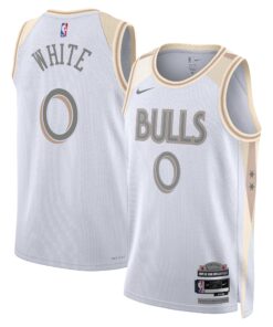 Chicago Bulls Nike City Edition Swingman Jersey 2024 - White - Coby White - Unisex