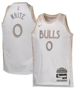 Chicago Bulls Nike City Edition Swingman Jersey 2024 - White - Coby White - Youth