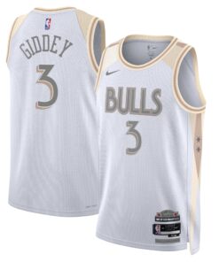 Chicago Bulls Nike City Edition Swingman Jersey 2024 - White - Josh Giddey - Unisex
