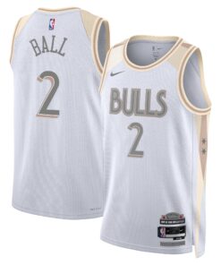 Chicago Bulls Nike City Edition Swingman Jersey 2024 - White - Lonzo Ball - Unisex