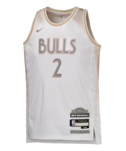 Chicago Bulls Nike City Edition Swingman Jersey 2024 - White - Lonzo Ball - Youth