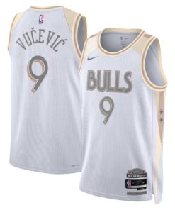 Chicago Bulls Nike City Edition Swingman Jersey 2024 - White - Nikola Vucevic - Unisex