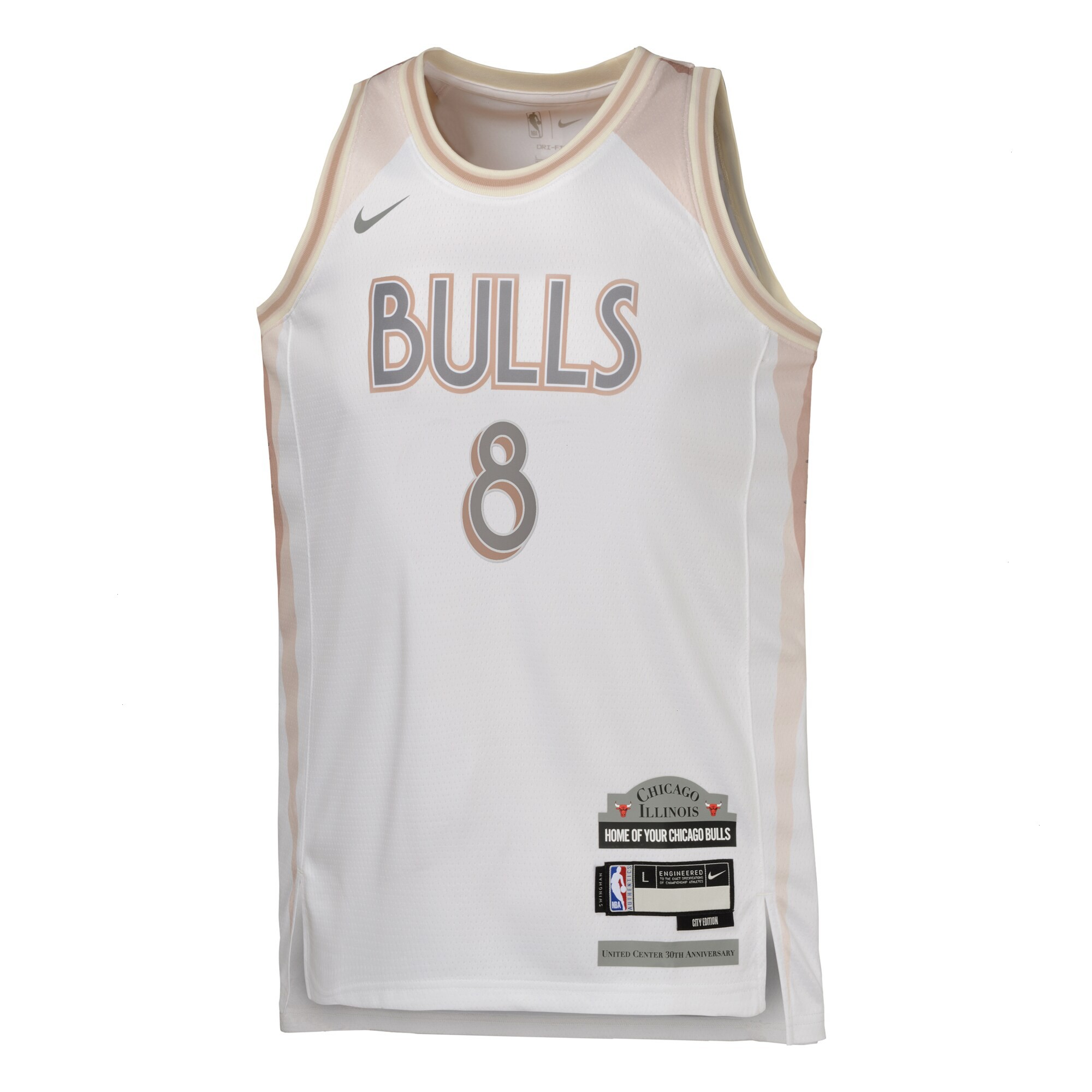 Chicago Bulls Nike City Edition Swingman Jersey 2024 - White - Zach Lavine - Youth