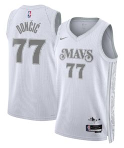 Dallas Mavericks Nike City Edition Swingman Jersey 2024 - White - Luka Doncic - Unisex
