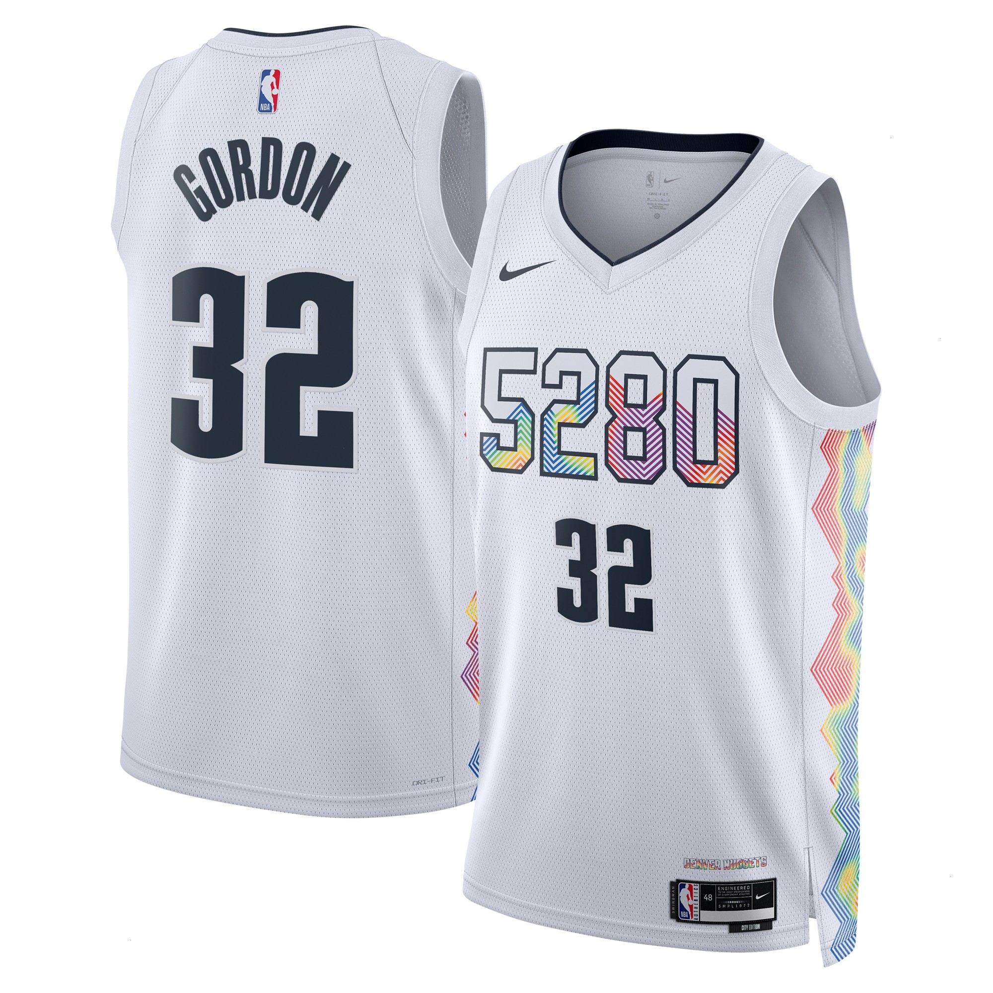 Denver Nuggets Nike City Edition Swingman Jersey 2024 - White - Aaron Gordon - Unisex
