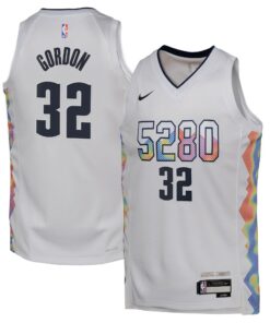 Denver Nuggets Nike City Edition Swingman Jersey 2024 - White - Aaron Gordon - Youth