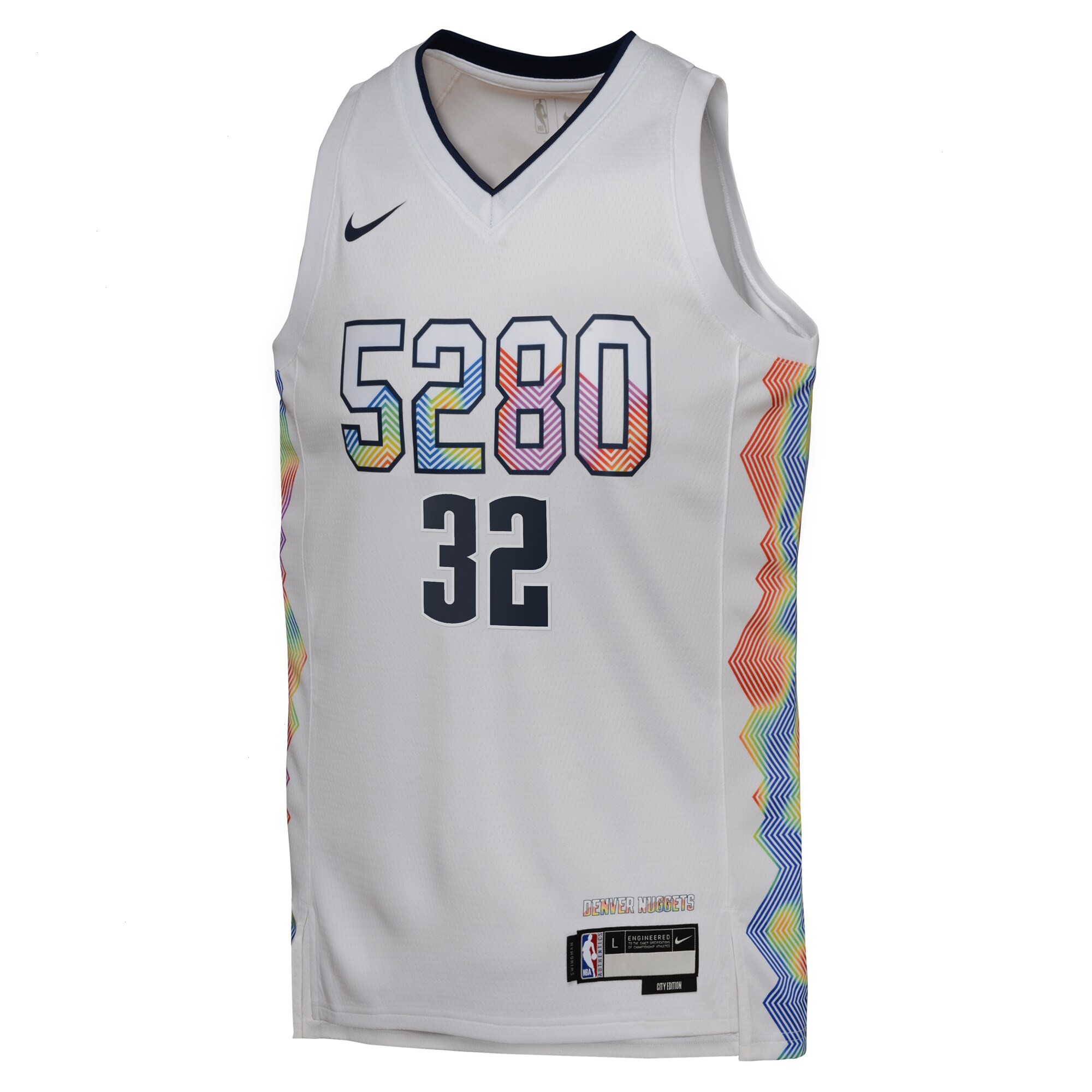 Denver Nuggets Nike City Edition Swingman Jersey 2024 - White - Aaron Gordon - Youth