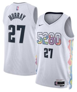 Denver Nuggets Nike City Edition Swingman Jersey 2024 - White - Jamal Murray - Unisex