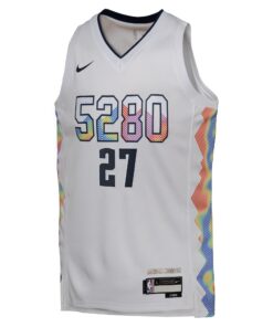 Denver Nuggets Nike City Edition Swingman Jersey 2024 - White - Jamal Murray - Youth