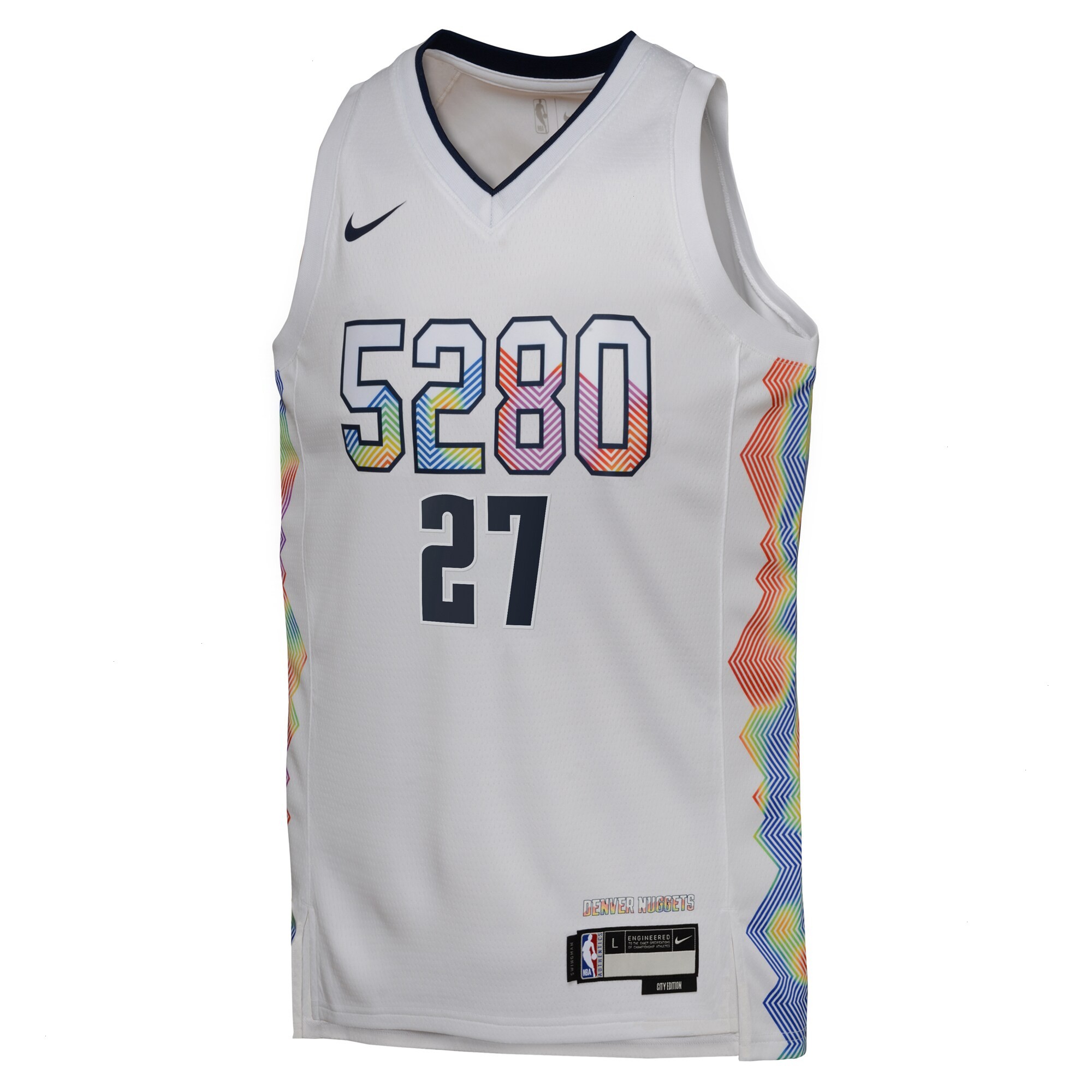 Denver Nuggets Nike City Edition Swingman Jersey 2024 - White - Jamal Murray - Youth