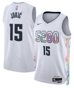 Denver Nuggets Nike City Edition Swingman Jersey 2024 - White - Nikola Jokic - Unisex