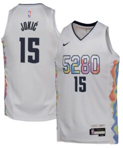 Denver Nuggets Nike City Edition Swingman Jersey 2024 - White - Nikola Jokic - Youth
