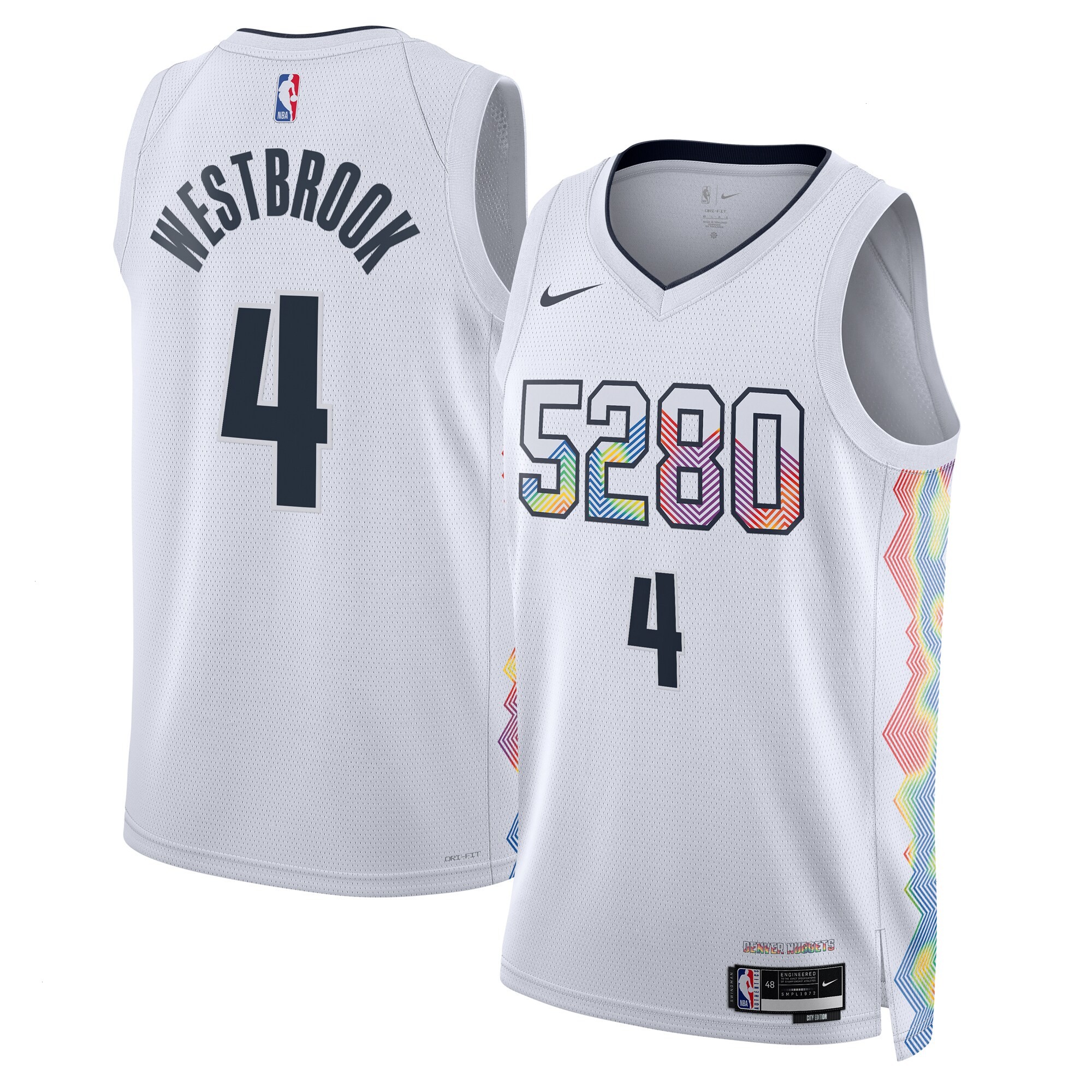 Denver Nuggets Nike City Edition Swingman Jersey 2024 - White - Russell Westbrook - Unisex