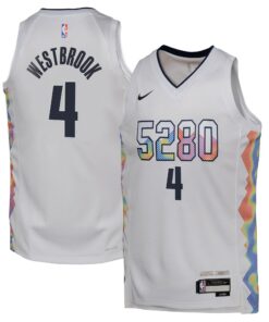 Denver Nuggets Nike City Edition Swingman Jersey 2024 - White - Russell Westbrook - Youth