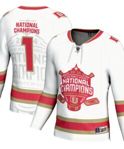 Denver Pioneers GameDay Greats 2024 NCAA Men's Ice Hockey National Champions Fashion Jersey - White