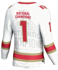 Denver Pioneers GameDay Greats 2024 NCAA Men's Ice Hockey National Champions Fashion Jersey - White