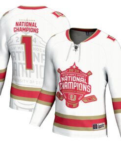 Denver Pioneers GameDay Greats Youth 2024 NCAA Men's Ice Hockey National Champions Fashion Jersey - White