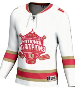 Denver Pioneers GameDay Greats Youth 2024 NCAA Men's Ice Hockey National Champions Fashion Jersey - White