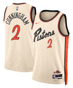 Detroit Pistons Nike City Edition Swingman Jersey 2024 - Creme - Cade Cunningham - Unisex