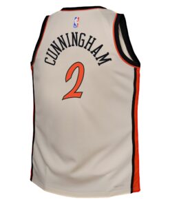 Detroit Pistons Nike City Edition Swingman Jersey 2024 - Creme - Cade Cunningham - Youth