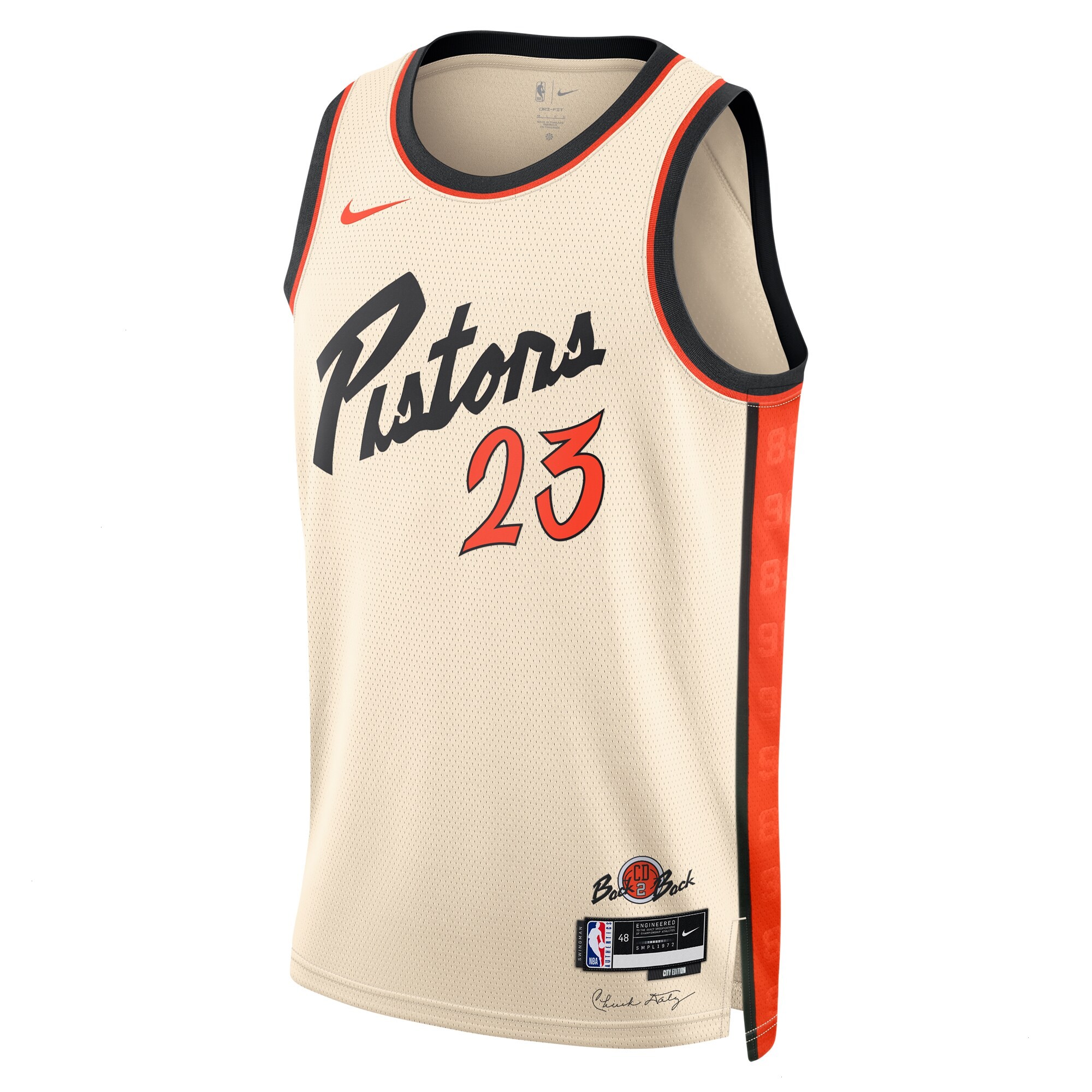 Detroit Pistons Nike City Edition Swingman Jersey 2024 - Creme - Jaden Ivey - Unisex