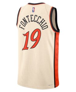 Detroit Pistons Nike City Edition Swingman Jersey 2024 - Creme - Simone Fontecchio - Unisex