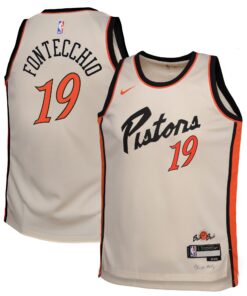Detroit Pistons Nike City Edition Swingman Jersey 2024 - Creme - Simone Fontecchio - Youth