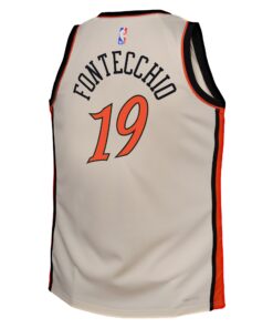 Detroit Pistons Nike City Edition Swingman Jersey 2024 - Creme - Simone Fontecchio - Youth