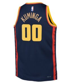 Golden State Warriors Nike City Edition Swingman Jersey 2024 - Navy - Jonathan Kuminga - Youth