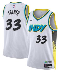 Indiana Pacers Nike City Edition Swingman Jersey 2024 - White - Myles Turner - Unisex