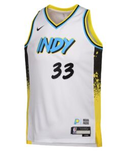 Indiana Pacers Nike City Edition Swingman Jersey 2024 - White - Myles Turner - Youth