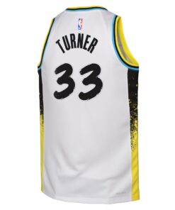 Indiana Pacers Nike City Edition Swingman Jersey 2024 - White - Myles Turner - Youth